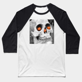 Skull with pumpkins Baseball T-Shirt